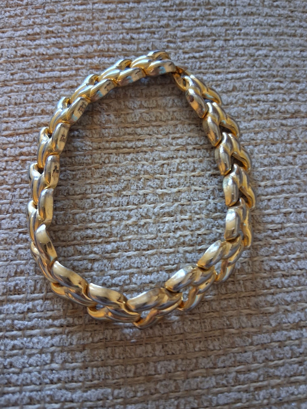 Polished Gold-Tone Women's Chain Bracelet SELL AS IT IS
